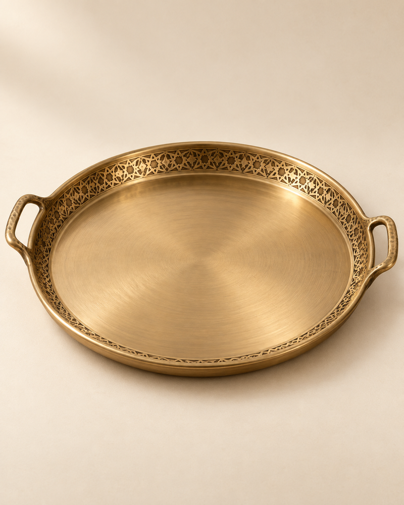 Majlis Brass Serving Tray — Emirati concept design